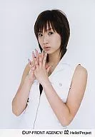 Morning Musume / Miki Fujimoto / Upper Body / Costume White / Both Hands Together / Camera Eye View / Official Official photo