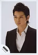 Arashi / Matsujun / Upper Body / Black Suit / White Shirt / Body Facing Left / White Background / Official Official photo