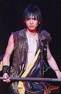 KinKi Kids / Koichi Domoto / Live Photo / Above Knee / Costume Brown / Yellow / Both Hands Stick / Necklace / Background Black / 2L Size / Endless SHOCK