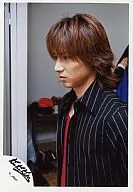 Kinki Kids / Koichi Domoto / Bust up / Costume black / Inner red / Eye view left / Background inside / Official Official photo