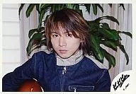 Kinki Kids / Koichi Domoto / Horizontal, Bust up, Costume blue-gray, Background plants, White / Official Official photo