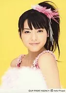 ° C-ute / Maimi Yashima / Bust Up / Costume Pink / White / Background Yellow / Mouth Closed / 2L Size / Official Official photo