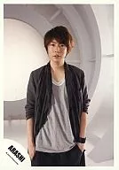 Arashi / Masaki Aiba / Costume Black / Above Knee / Both Hands Pocket / Background White / Your Eyes / Official Official photo