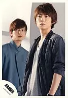 Arashi / Matsujun / Masaki Aiba / Upper Body / Aiba Costume Black / Matsumoto Costume Gray / Background White / Your Eyes / Official Official photo