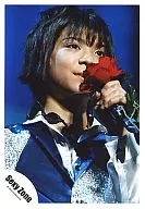 SeXyzone / Satoshi Matsushima / Costume Blue / Left Hand Microphone / Bust Up / Background Blue / Live Photo / Official Official photo