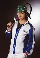 Ryosuke Ikeoka (Kaoru Kaido) / Uniform, Kneecap, Right-hand Racket, Background Black, Character Actor Shot / Musical 「 THE PRINCE OF TENNIS 」 2 nd Season Blue School vs. Ice Emperor