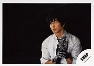 SMAP / Takuya Kimura / Horizontal, Above the Waist, White Shirt, Black Tie, Gloves, Background Black / Official Official photo