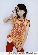 Berryz Kobo / Risako Sugaya / Above Knee / Costume Red / Yellow / Right Hand Piece / Sun Visor / Official Official photo