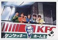 V6/集合(6人)/横型/ファーストフードの看板/公式生写真