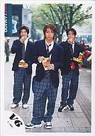 V6 / Takeshi Morita / 2 others / Whole body / Background outdoor / Uniforms / Carrying a box of snacks / Official Official photo