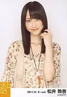 Rena Matsui / Bust up, left hand hair, flower pattern ONE PIECE / Official Official photo / 2011.10