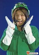 Kanjani Eight / Tadayoshi Okura / Bust up / Green Costume / White Bag / Both Hands Cheeks / Official Official photo