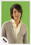 Arashi / Matsujun / Bust up / Costume Brown / Background Green / Official Official photo