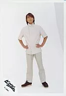 Kinki Kids / Koichi Domoto / Whole body / Costume white / Both hands waist / Background white / Official Official photo