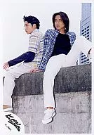 KinKi Kids / Koichi Domoto, Takeshi Domoto / Whole body / Outdoor / Eye left / Plaid Shirt / Official Official photo