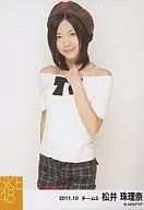 Jurina Matsui / Kneecap / Check Hat / Left Hand Breast / 2011.10 / Official Official photo