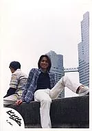 KinKi Kids / Koichi Domoto / Plaid Shirt / Smile / Sitting / Outdoor / Official Official photo