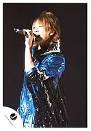 NEWS / Keiichiro Koyama / Upper body / Costume blue / Left hand microphone / Background black / Official Official photo