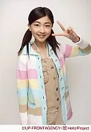 Berryz工房/熊井友理奈/膝上·左手和平面·7色条纹上衣/官方生写真