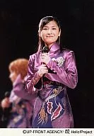 Rika Ishikawa / Live Photo / Above the Knee / with both hands microphone / China Dress Purple Meta / Background Stage / Official Official photo