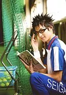 Yusuke Arai (Kani Sadaharu) / Shamumi / Uniform / Left Hand 「 Kani 」 Note / Right Hand Glasses / Ball Basket / Tennis Court / Character Actor Shot / Musical 『 THE PRINCE OF TENNIS 』 The Treasure Match 4 Tenpo Temple feat. Ice Emperor