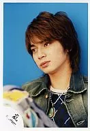 Arashi / Matsujun / Bust-up / Denim Jacket / Blue Background / Left Eye / Official Official photo