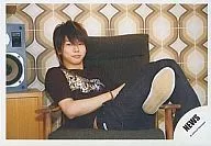 NEWS / Takahisa Masuda / Horizontal, Full-Body, Chair-seated, T-Shirt Black, Legs / Official Official photo