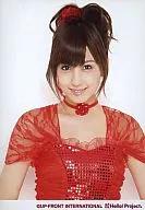 Erika Umeda / Bust Up / Background White / Costume Red Dress / Front / Berryz Kobo / Official Official photo