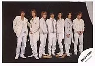 Kanjani Eight / Assembly (7 persons) / Horizontal, Whole body, Costume white, Background black / Official Official photo