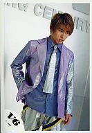 V6 / Ken Miyake / Knee-Top, Blue Shirt, Purple Jacket, Silver Necktie, Right Hand Waist / Official Official photo