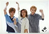 V6 / Miyake / Morita / Okada / Horizontal / Upper body / Fist hand / White background / Official Official photo