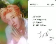 ASTRO / JINJIN (JINJIN JIN) / Bust Up / White Costume / Both Hands Combination / CD 「 ALL LIGHT 」 (White ver.) Special Photo Card