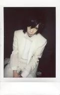 The Raid. / Tenshi / Knee-Up, Sitting, Costume White, Both Knees, Background Black / Raw Cheki