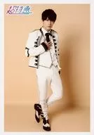 Super Express / Yusuke Fukuda / Body, Costume White / Black / Right Hand Breast / Left Foot Bend / Background Beige / Limited to FC Members Valentine & White Day Project Official photo Set 68 th