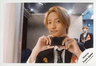 Travis Japan / Rukeidome Kawashima / Horizontal, Bust up, Costume white, black, red, both hands camera, left facing, close mouth / "Johnnys Jr. 8 / 8 Festival ~ Starting from Tokyo Dome ~" Selfie / Official Official photo