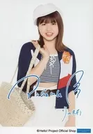 Angelm / Akari Takeuchi / Kneecap / Costume blue / White / Basket bag / With printed message / Angelm Official photo 『 "2019 Summer" Part 3 』 