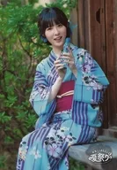 Sarara Yashima / Above-the-knee / Yukata / Sitting / Both hands Ramune bottle / Engawa / 「 Kanako to Sara no Natsu Matsuri 」 Awasa Natsu Matsuri Bromide