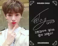 Golden Child/TAG(テグ)/裏面黒・印刷サイン入り/CD「1st Single GOLDENNESS」封入特典フォトカード
