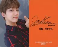 Golden Child/ジュチャン/裏面オレンジ・印刷サイン入り/CD「3rd Mini Album WISH」封入特典フォトカード