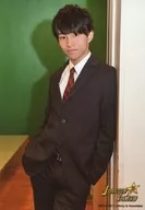 Johnnys Jr. / Igarashi Reio / Top of Knee, Clothing Black, Striping Pattern, Both Pocket, Wall Supporting / "JOHNNYS" ALL STARS ISLAND "original photo