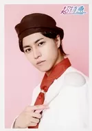 Super Express / Takashi Matsuo / Bust Up, Costume White, Brown, Cook Coat, Hat, Left Side, Right Hand Ball, Background Pink / Special Official photo Set Takashi 23 rd Birth Anniversary Ver