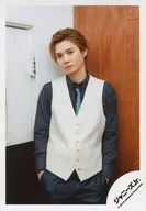 MADE / Hikaru Inaba / Above-the-knee ・ Costume Navy ・ White ・ Both Hand Pockets ・ Neck Tilt ・ Mouth Closed / JOHNNYS' ISLAND STORE off-shot / Official Official photo