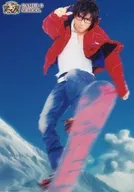 Gackt (chairman of Monoto) : Whole body, red costume, snowboarding, snow mountain / "89 th Kamoi male Paradise, Bodice Festival 2013" Bromide