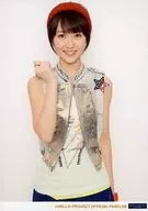 Morning Musume.' 15 / Haruka Kudo / Above-the-knee ・ Costume Denim ・ White ・ Cap ・ Right Hand Goo ・ 2L Size / "Hijiri Fukumura & Haruka Kudo Birthday Party!" sheet of paper measuring 127 × 178mm Official photo B