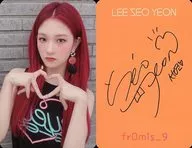 Fromis _ 9 / Lee Seo Soyeon / Orange on the back / Printed with signature / Special photo card for CD "FUN FACTORY" (FUN Ver.)