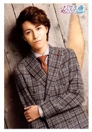 超特急/TAKASHI(松尾太陽)/上半身・服裝灰色・格子・領帶・橙色・身體斜著・右手下・左手彎曲・閉口/FC會員限定特別生寫真SET TAKASHI 20 nd Birth Anniversary Ver
