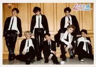 Super Express / Group (7 people) / Horizontal / Whole body / Costume white / black / 3 people sitting / Background brown / "BOYS GIG Vol. 3" Official photo Set 27th Edition