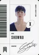 MONSTA X/ショヌ(SHOWNU)/初回限定封入特典ID卡(XVer.)