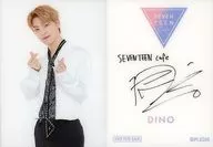 SEVENTEEN/DINO/服装黑·白·里有趣·印刷带签名/"SEVENTEEN CAFE 2019>表参道·心斋桥·名古屋会场限定事前预约特典原创卡片