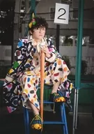 Seiya KONISHI / Whole Body, Sitting, Costume White, Colorful, Bent Left Hand, Bat Ball / "Woo ィジュアルブック 『 Theater of Fairyatale 』 ~ Pinocchio no Sho ~" Seiya KONISHI Bromide B